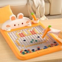 Manyetik Kodlama Oyuncağı Eğitici Oyuncak Boncuk Turp Kalem Montessori Erken Eğitim Tableti Tavşan