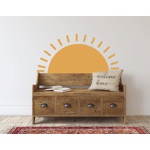 MSticker Küllü Sarı Güneş Çocuk Bebek Odası Duvar Sticker (58X100 Cm)