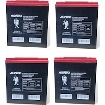 Monero 12v-24 Amper Dik E-bıke Akü 4'lü Paket 20 Amper İle Aynı Ebatlarda Ebatlar: 180 X 78 X 170mm
