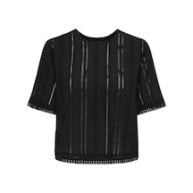 Only Onllıa Ss Emb Top Wvn Kadın Siyah Bluz - 15383837