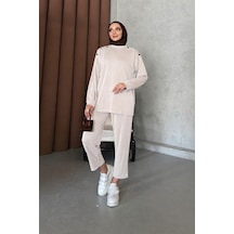 Riella Butik Bade Tesettür Takım Krem