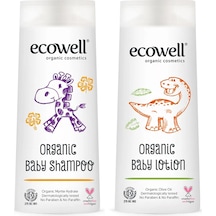 Ecowell Organik Bebe Şampuanı 300 Ml & Organik Bebe Losyonu 300 Ml