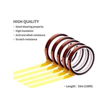 Pazly 1 Adet Genişlik 3-200mm Isı Bga Isı Yalıtımı Poliimid Yüksek Sıcaklık Yapışkan Bant 3d Baskı Korumak 100mm 100mm