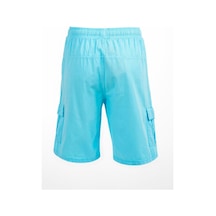 Miami Beach Mint Kargo Cepli Beli Lastikli Unisex Keten Şort %100 Pamuk 001