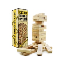 Cezalı Denge Oyunu Jenga Tarzı Ahşap Kutulu