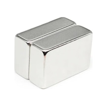 Dünya Magnet 2 Adet 30x20x10 Mm Köşeli Neodyum Mıknatıs, Süper Güçlü Magnet, N35 Kalite