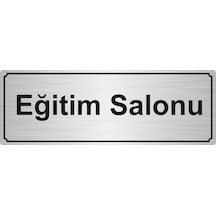Eğitim Salonu Yönlendirme Levhası 7Cmx20Cm Gümüş Renk Metal