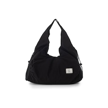 İcone Bag Icone Pliseli Fermuarlı Yoga Çantası, Fitness Çantası, Gym Heybe Görünümlü Pliseli Spor Çantası Siyah