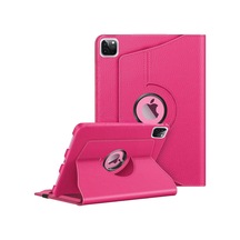 Apple Uyumlu İpad Yatay Ve Dikey Standlı 360 Derece Döner Tablet Kılıfı İpad Pro 4.nesil 11 Pembe