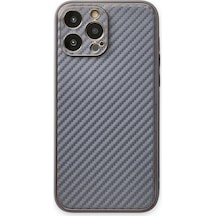 Newface - 894 - İphone 13 Pro Kılıf Coco Karbon Silikon - Edntrend - - Gri