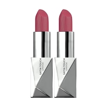 Alix Avien Uzun Süre Kalıcı Nemlendirici Pürüzsüz Etkili Yarı Mat Ruj Satin Lipstick 820 Bright Maroon 2 Paketi Abanoz