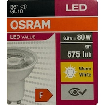 2 Adet Osram 6.9w 80w 2700k Sarı Işık Gu10 Duylu Led Spot Ampul