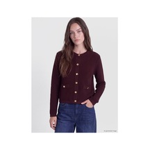 LC Waikiki Alıta Cıty Farkıyla Lcw Modest Bordo Triko Düz Kadın Hırka Bordo - 931514921 Bordo