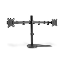 Dıgıtus Monitör Tutucu - Ayak - 2 Monitör - 32 İnçe Kadar - 2x 8 Kg'a Kadar - Vesa 75x75, 100x100 - Siyah