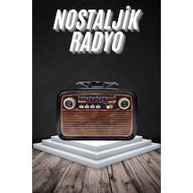 Hubrendy Tekno Eskitme Nostalji Tasarımlı Bluetoothlu Nostalji Radyo Ahşap Nostaljik Görünümlü