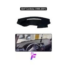 Seat Cordoba 1998-2001 Uyumlu Torpido Örtüsü Yansıma Önleyici Tam Koruma Hızlı Montaj K6 Siyah