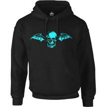 Avenged Sevenfold - Skull Logo Siyah Erkek Fermuarsız Kapşonlu