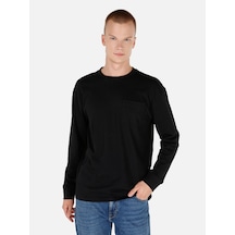 Colin's Colins Regular Fit Bisiklet Yaka Basic Siyah Erkek Uzun Kol Tişört Cl1065666 Siyah