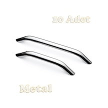 Eko Kumru Alüminyum Metal Lüks Modern Mobilya Çekmece Mutfak Dolabı Kulpu Krom 192mm 10 Adet Krom