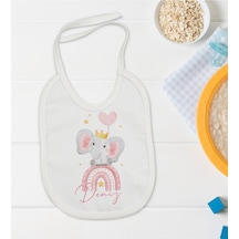 BK Kids Kişiye Özel İsimli Bebek Mama Önlüğü - Model 11