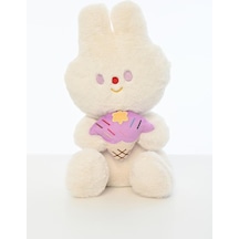 Pufu Peluş Dondurmalı Tavşan 03014 Beyaz