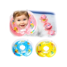 Bebek Boyun Simidi 3 Renkli Boyunluk 40 CM Havuz Simidi Pembe