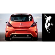 Arka Cam Kurt Silueti Oto Sticker Yapıştırma Araba Etiket