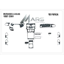 Mercedes A Serisi Torpido Kaplama 1997-2001 18 Parça Karbon