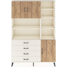 Arges Dolap 9 Raflı 4 Çekmeceli 3 Kapaklı 132x30x195 Aytaşı-ç... Aytaşı