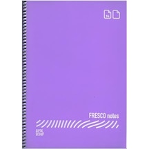 Gıpta Fresco Spiralli Plastik Defter A5 96 Yp Kareli Mor
