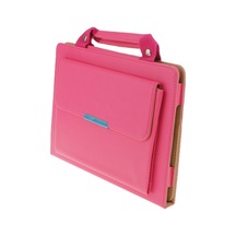 Suntek Çanta Pu Deri Manyetik Akıllı Stand Kılıf Kapak Pembe