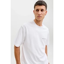 Jack & Jones Jack&jones 12292397 0 Yaka Erkek Tshirt - Beyaz Beyaz