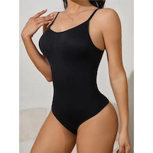 Mistirik Mamey Örme Kumaş Yapılı Toparlayıcı Çıtçıtlı Siyah Renk7 Siyah