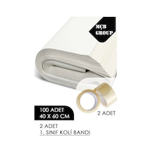 40x60cm Tabak Bardak Sarma Taşıma Taşınma Paketleme Kağıdı 100 Adet + 2 Adet Koli Bandı