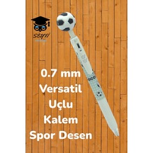 0.7 Mm Versatil Uçlu Kalem Spor Desen Beyaz