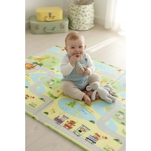 Yeşil Parkur Katlanabilir Çocuk Oyun Matı 200 x 130 CM