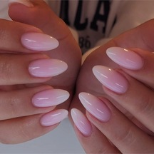 Pembe Ombre Badem Takma Tırnak Seti 24 Adet