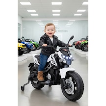 Motocross Cross Akülü Motor Akülü Araba Yeni Seri Babyhope 447 12v Beyaz