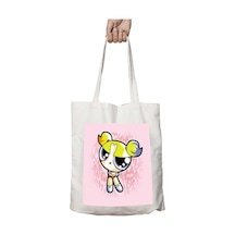 Art Hediye Harley Quinn Powerpuff Girls Bubbles Suicide Squa İki Tarafı Kalıcı Baskılı Yıkanabilir Çanta Çok Renkli