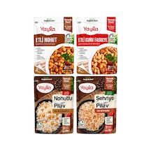 Hazır Yemek Menü Seti - Etli Nohut, Etli Kuru Fasulye & Pilav Çeşitleri 4'lü Paket - 870585212