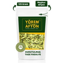 Yörem Afyon Meşhur Afyonkarahisar Yeni Sezon Gölgede Kurutulmuş Hakiki Kılçıksız Taze Fasulye Kurusu 125gr.