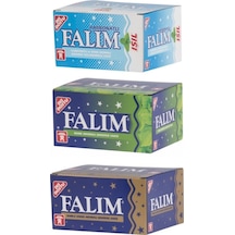 Falım Tekli Damla Sakızı + Nane + Karbonatlı Nane Aromalı Şekersiz Sakız 3 x 100'lü
