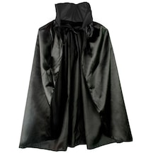 Siyah - 282 - Renk Yakalı Halloween Pelerini - Edntrend - 90 Cm Tüm Yaşlar