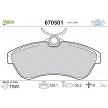 Valeo 670501 Ön Balata C2 03=- C3 1.4 1.4 Hdi 1.6 Hdi 02=- ( B.Y 536958639