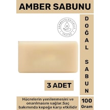 Doğal Güzel Kokulu Yenileyici Onarıcı Kepeğe Karşı Etkili Saç Güçlendirici Amber Sabunu 3 Adet