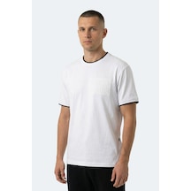 Slazenger Zavıer Erkek Pamuklu Beyaz Tişört
