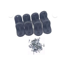 Plastik Köşebent, Gri, Mobilya Bağlantı Elemanı, 2 Cm X 2 Cm X 4 Mm, 8 Adet, Raf Ve Dolap Köşe Birleştirme, Mobi Diğer