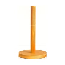 Bambu Kağıt Havluluk Doğal Ahşap Mutfak Tezgahı İçin Dikey Kağıt Havlu Standı Modern Şık Tasarım Dayanıklı Kolay Temizlenir Kaymaz Tabanlı Pratik Kağıt Havlu Tutucu Organizer Yuvarlak 1