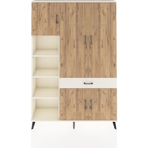 Arges Dolap 8 Raflı Tek Çekmeceli 5 Kapaklı 132x30x195 Aytaşı... Aytaşı