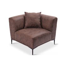 New York Tekli Köşe Köşesi Modülü ,comfort Plus ,ofis, Salon Ve Oturma Odası İçin Kahverengi